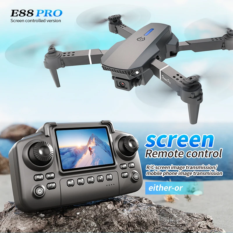 Drone Controller Screen - Профессиональный дрон E88 PRO с экраном