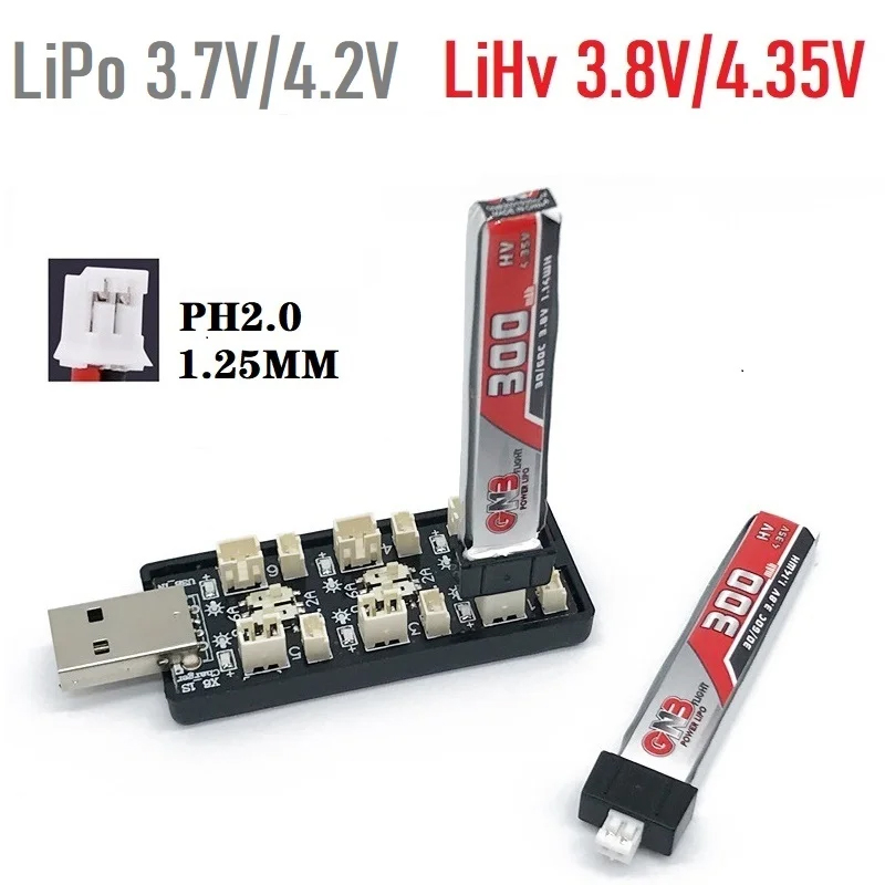 Drone Power Bank - 6CH USB 1S LiPo/LiHv 3,7 В/4,2